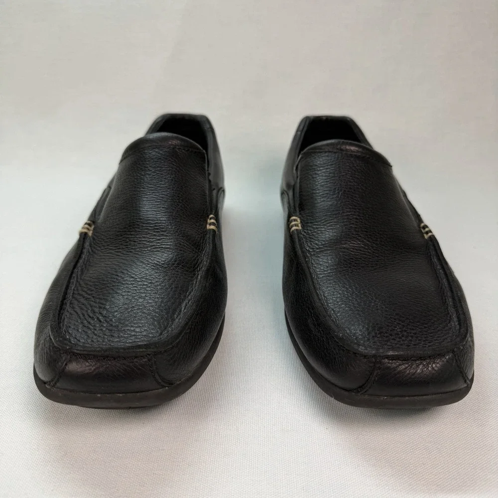 Merrell Rally Mocs Driving Loafers Mens 11.5 Black Leather Slip On J38509